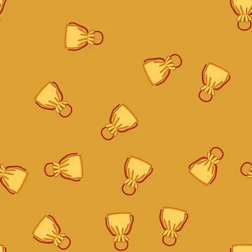 Seamless pattern envelope chinese lucky bag cartoon vector Stock Illustration