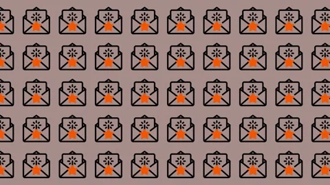 Seamless Pattern of Envelopes with Stamps. Stock Footage 325389875