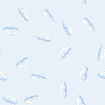 Seamless pattern environment cloud cartoon vector Stock Illustration