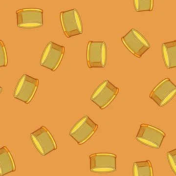 Seamless pattern environment plastic bottle cap cartoon vector Stock Illustration
