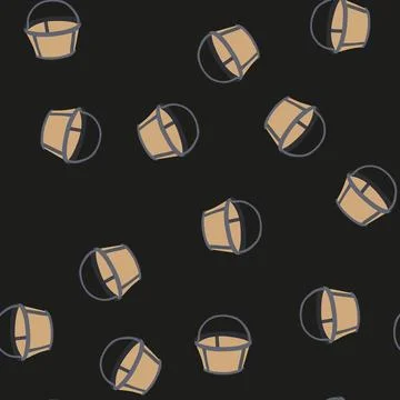 Seamless pattern environment reusable coffee filter cartoon vector Illustrazione stock