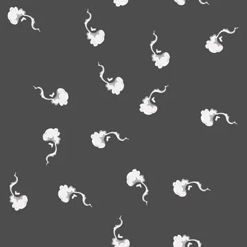 Seamless pattern environment smoke cloud cartoon vector Stock Illustration