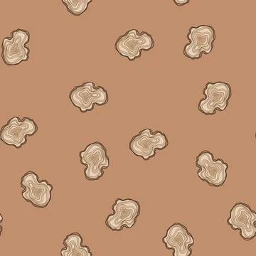 Seamless pattern environment tree rings cartoon vector Stock Illustration
