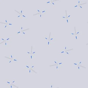 Seamless pattern environment wind turbine cartoon vector Stock Illustration