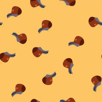 Seamless pattern equestrian horse saddle for riding and sport Stock Illustration
