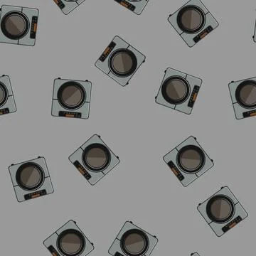 Seamless pattern equipment aerogrill cooking cartoon vector Illustrazione stock