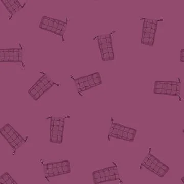 Seamless pattern equipment bag sleeping color icon vector イラスト素材