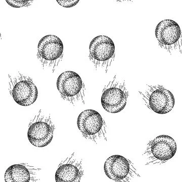 Seamless pattern equipment baseball ball sketch hand drawn Stockillustratie