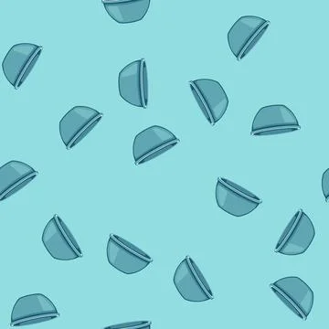 Seamless pattern equipment basin plastic cartoon vector Stock Illustration