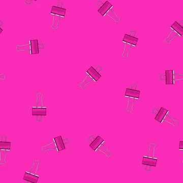 Seamless pattern equipment binder clip cartoon vector color Stock Illustration