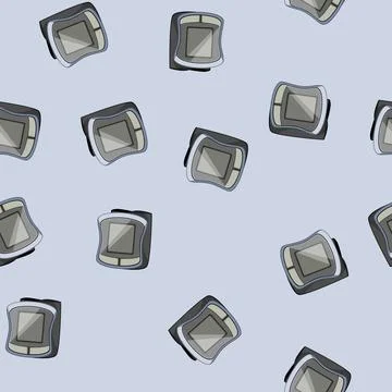 Seamless pattern equipment blood pressure monitor cartoon vector Stock Illustration