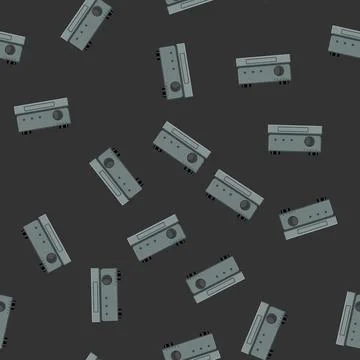 Seamless pattern equipment blu ray player cartoon vector Stock Illustration