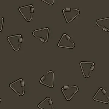 Seamless pattern equipment carabiner clip cartoon vector 스톡 일러스트