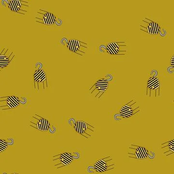 Seamless pattern equipment crane hook cartoon vector Stock Illustration