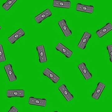 Seamless pattern equipment digital amplifier cartoon vector Stockillustratie