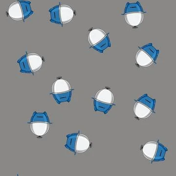 Seamless pattern equipment egg cooker cartoon vector イラスト素材