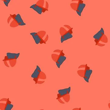 Seamless pattern equipment firefighter helmet cartoon vector Stock Illustration