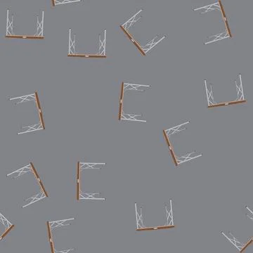 Seamless pattern equipment folding table cartoon vector Stock Illustration