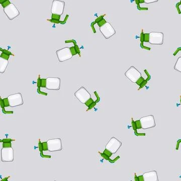 Seamless pattern equipment garden sprayer cartoon vector sign color Stock Illustration