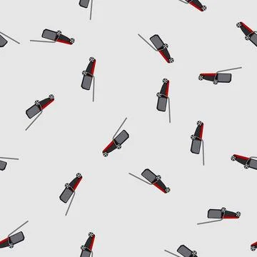 Seamless pattern equipment lawn mower cartoon vector Stockillustratie