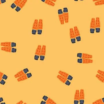 Seamless pattern equipment shin guards cartoon vector Illustrazione stock