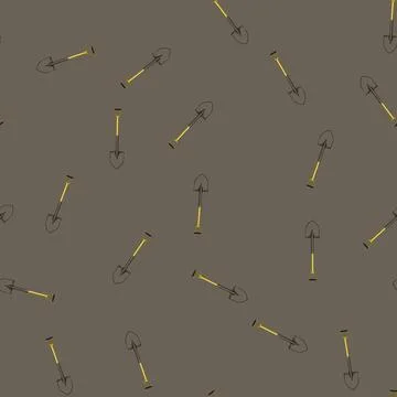 Seamless pattern equipment shovel tool cartoon vector 库存插图