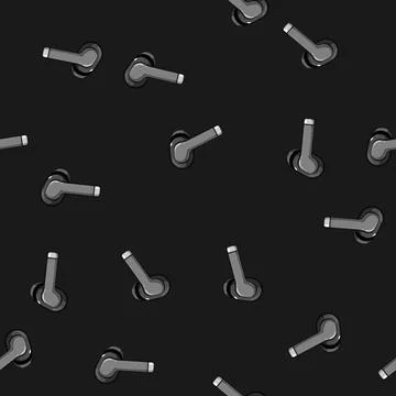 Seamless pattern equipment wireless earphones cartoon vector Stock Illustration