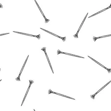Seamless pattern er paint brush sketch hand drawn Stock Illustration