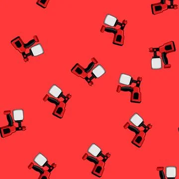 Seamless pattern er paint sprayer cartoon vector Illustrazione stock