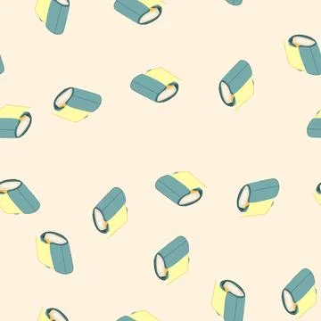 Seamless pattern er post it dispenser cartoon vector イラスト素材