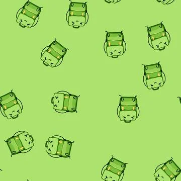 Seamless pattern eraser stationery character cartoon vector Stock Illustration