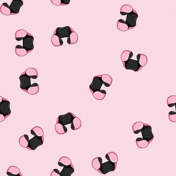 Seamless pattern ergonomic airplane pillow cartoon vector Stock Illustration