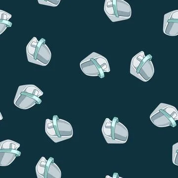 Seamless pattern ergonomic bath seat baby cartoon vector Stock Illustration