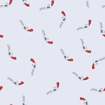 Seamless pattern ern wild west pistol cartoon vector Stock Illustration