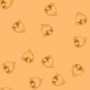 Seamless pattern erosion sand bag cartoon vector Stock Illustration