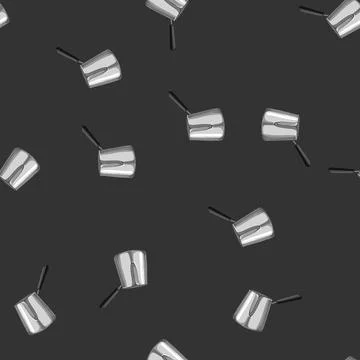Seamless pattern espresso cezve coffee cartoon vector Stock Illustration