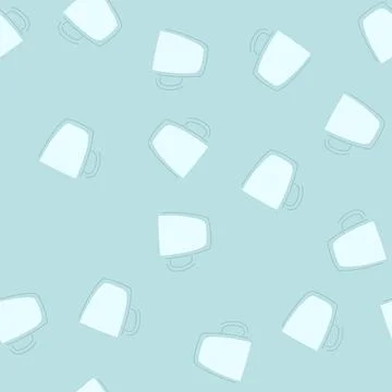 Seamless pattern espresso coffee glass cartoon vector 스톡 일러스트