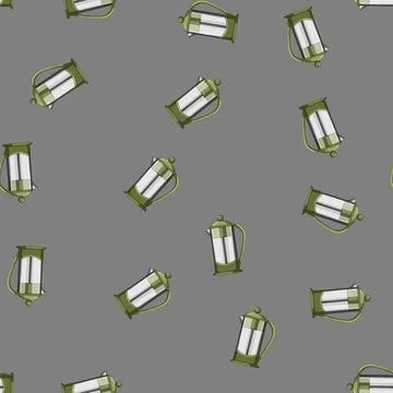 Seamless pattern espresso french press coffee cartoon vector Stockillustratie