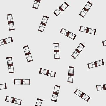 Seamless pattern espresso ice drip coffee cartoon vector イラスト素材