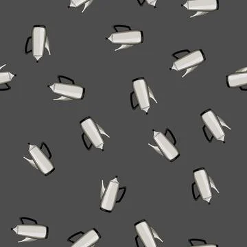 Seamless pattern espresso percolator pot coffee cartoon vector Stock Illustration