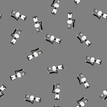 Seamless pattern espresso syphon coffee maker cartoon vector イラスト素材