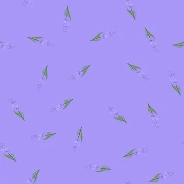 Seamless pattern essential lavender cartoon vector Stock Illustration