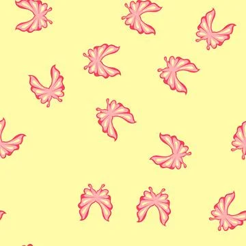 Seamless pattern ethereal fairy wings cartoon vector Stock Illustration