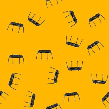 Seamless pattern ethernet router cartoon vector Stock Illustration