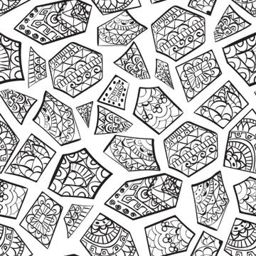 Seamless pattern with ethnic african elements, giraffe texture Stockillustratie