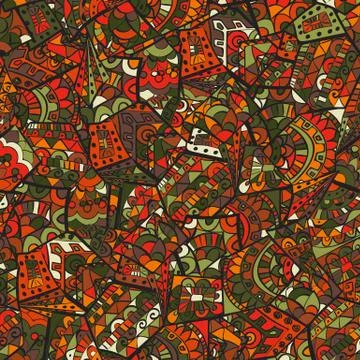 Seamless pattern with ethnic african elements, giraffe texture 스톡 일러스트