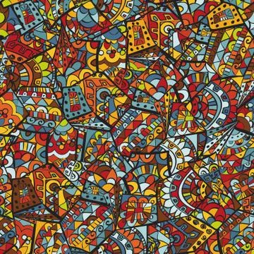 Seamless pattern with ethnic african elements, giraffe texture Illustrazione stock