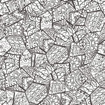 Seamless pattern with ethnic african elements, giraffe texture Illustrazione stock