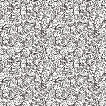 Seamless pattern with ethnic african elements, giraffe texture Illustrazione stock