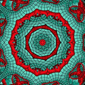 Seamless pattern ethnic boho art mandala asian vector Stock Illustration